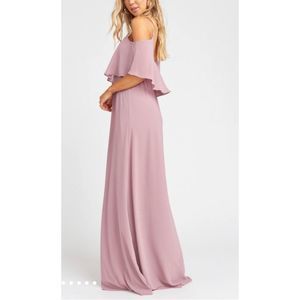 NWOT Show Me Your MuMu Caitlin dusty rose chiffon lined maxi dress